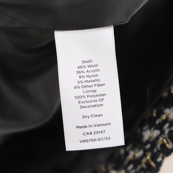 NWT TALBOTS Breckenridge Tweed Wool Blend Jacket Blazer Black Multi Size 6 - Picture 11 of 11